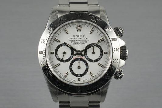 1996 Rolex SS Zenith Daytona 16520 White Dial