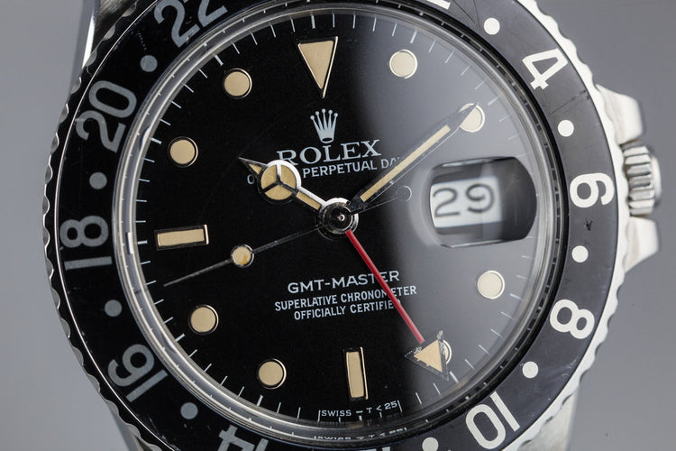 1984 Rolex GMT-Master 16750 with Black Bezel Insert