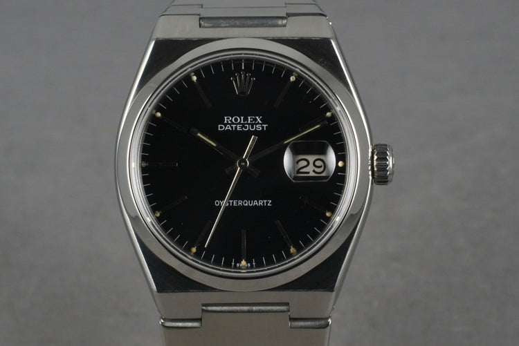 1978 Rolex Oysterquartz Steel 17000 Black Dial