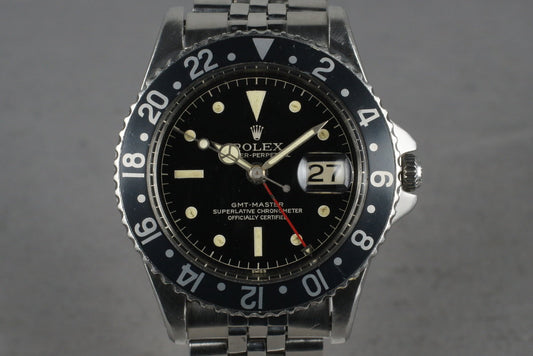 1960 Rolex GMT 1675 PCG with Glossy Gilt Chapter Ring Dial