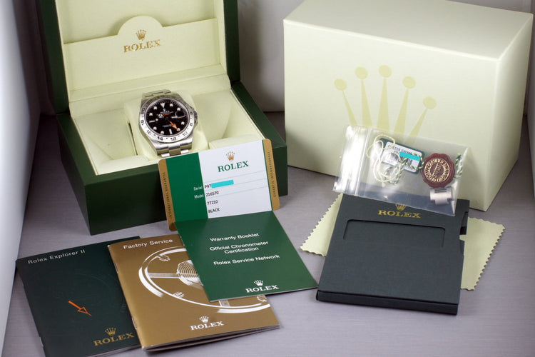 2014 Rolex Explorer II 216570 with Box and Papers MINT