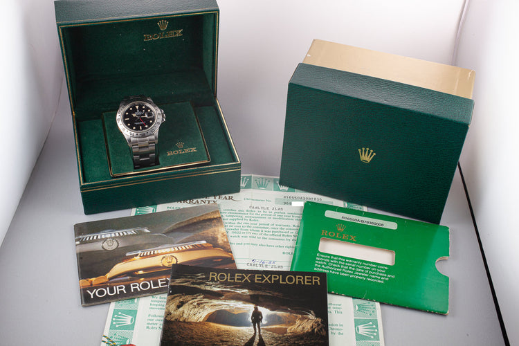 1987 Rolex Explorer II 16550 Black Dial with Box and Papers