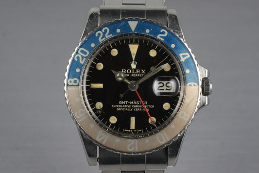 1966 Rolex GMT 1675 Glossy Gilt Dial