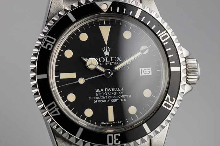 1981 Rolex Sea-Dweller 1665 Matte Dial with Box and Service Records