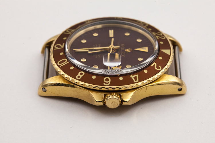 1970 Rolex 18K YG GMT 1675 Brown Dial