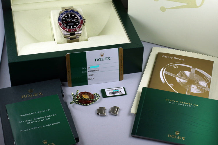 2014 Rolex WG GMT II 116710BLRO with Box and Papers