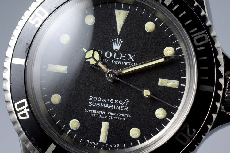 1967 Rolex Submariner 5512 4 Line Dial