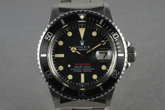1972 Rolex Red Submariner 1680    Mark 4