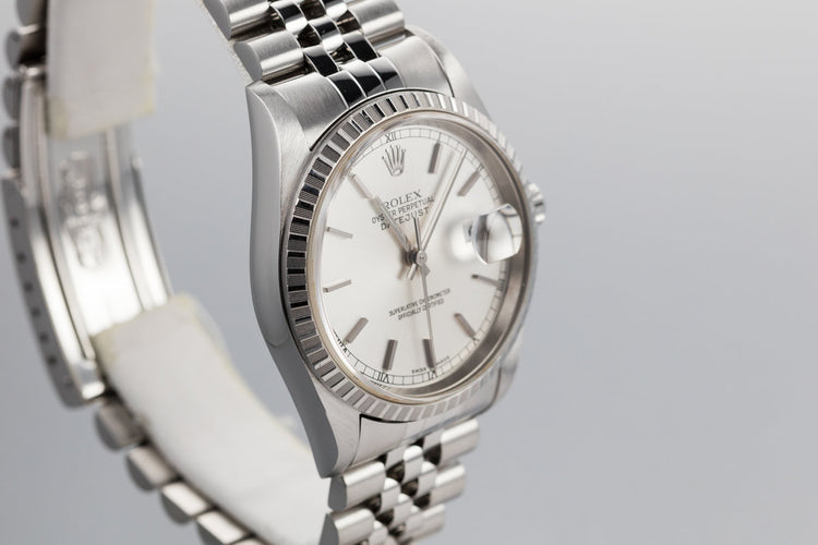 2005 Rolex DateJust 16220 Silver Dial with Box