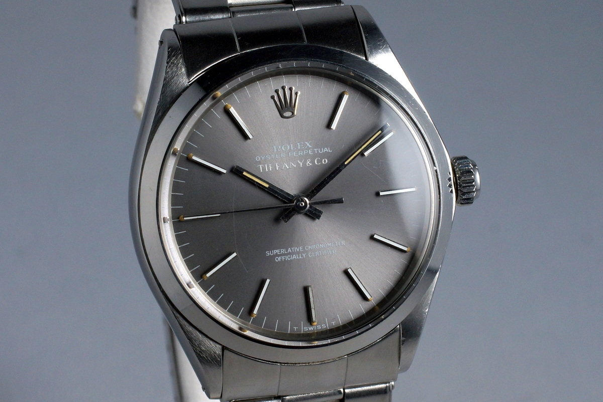 HQ Milton 1971 Rolex Oyster Perpetual 1002 Gray Tiffany Co