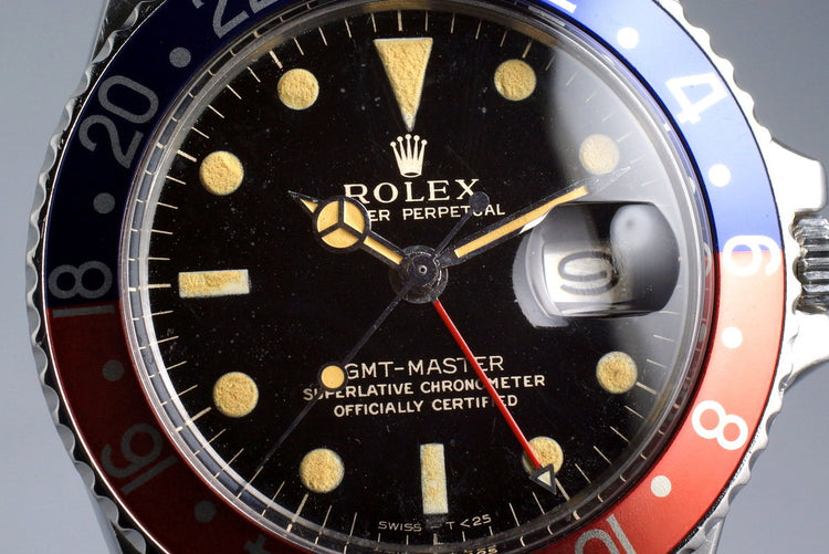 1964 Rolex GMT 1675 Glossy Gilt Dial