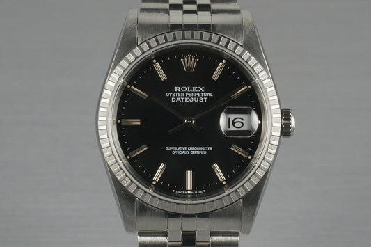2003 Rolex DateJust 16220 Black Dial