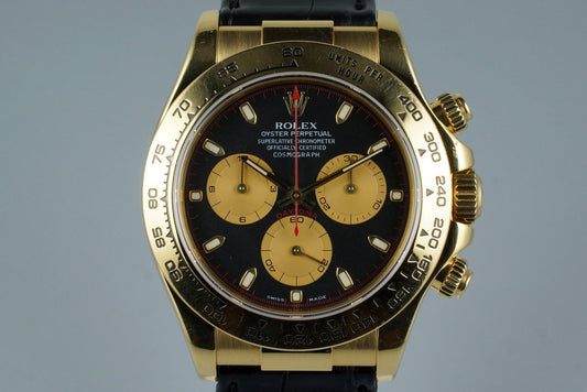 2001 Rolex 18K YG Daytona 116518 with Box & Receipt