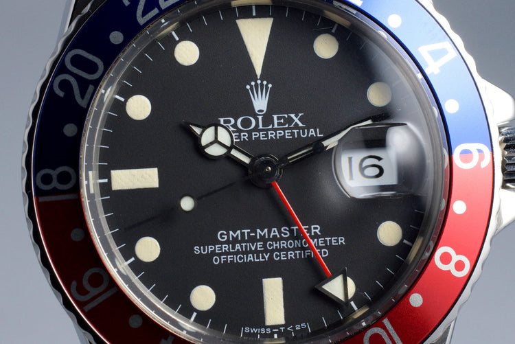 1983 Rolex GMT 16750 Matte Dial with RSC Papers