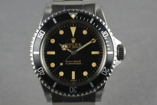 1963 Rolex Submariner  5513 Early PCG SWISS Underline Dial