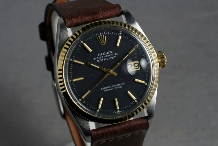 1971 Rolex Two Tone DateJust 1601 Black Dial
