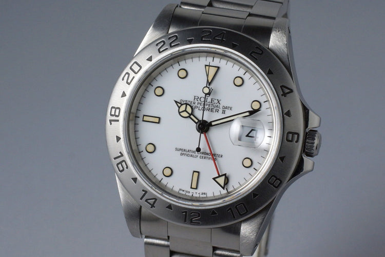 1995 Rolex Explorer II 16570 White Dial