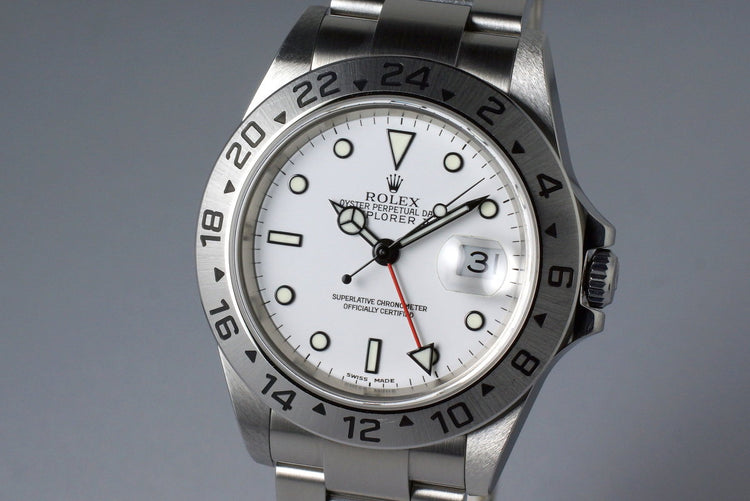 2004 Rolex Explorer II 16570 White Dial with Box and Papers