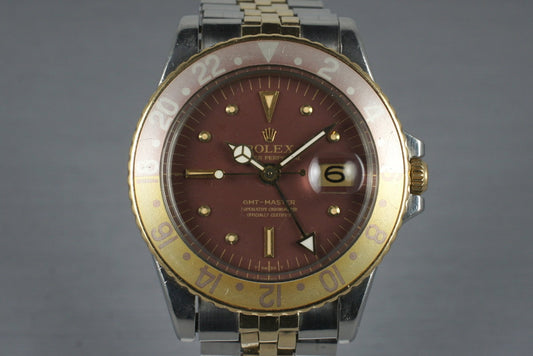 1970 Rolex Two Tone GMT 1675 Root Beer Dial