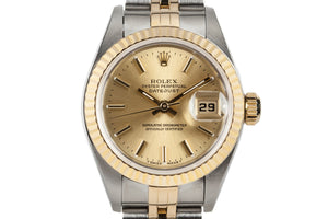 1997 Rolex Ladies Two Tone Datejust 69173 with Box and Papers