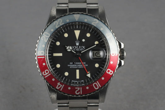 1975 Rolex GMT 1675 “Radial Dial” with RSC papers