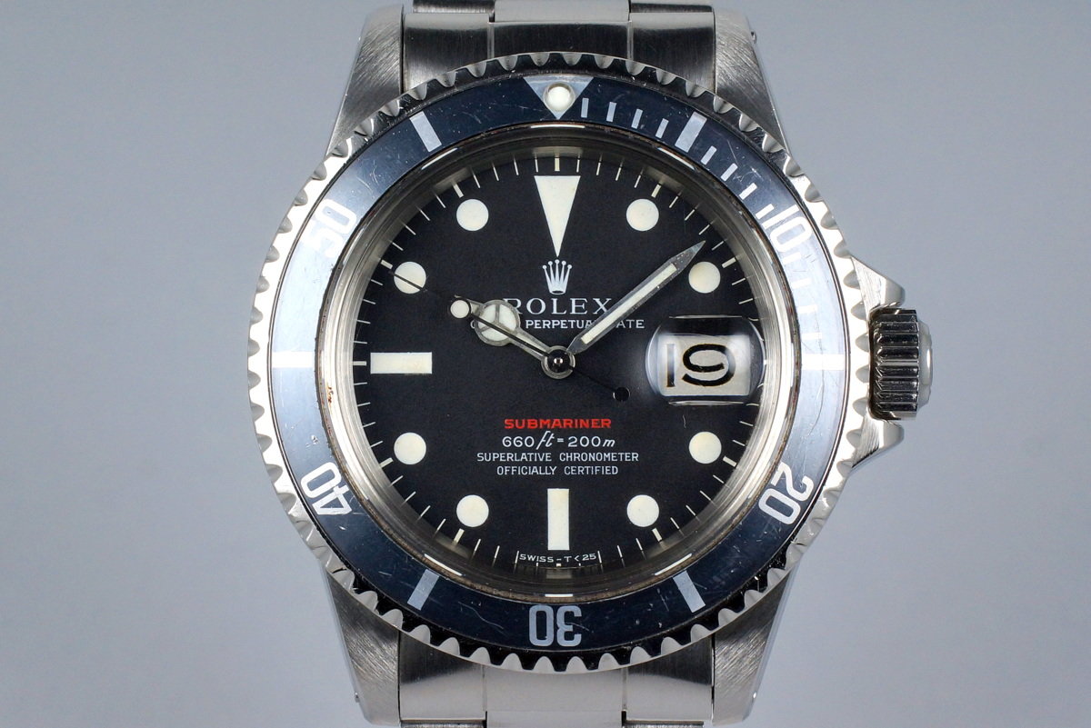 HQ Milton 1970 Rolex Red Submariner 1680 Mark IV Dial Inventory