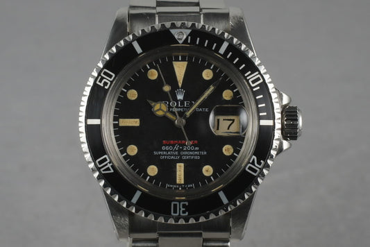 1972 Rolex Red Submariner 1680    Mark 4