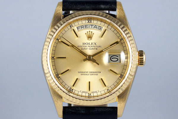 その他 ROLEX 1985 Rolex Oyster Perpetual Date 15007 14k Yellow Gold 34mm