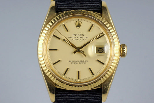 1978 Rolex YG DateJust 1601 Matte Champagne Dial