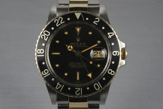 1981 Rolex Two Tone GMT 16753 with Box and Papers