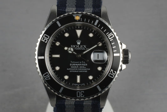 1989 Rolex Submariner 16610 Tiffany and Co