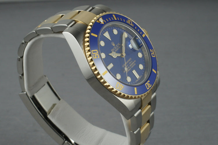 Rolex Submariner 18K/SS 116613 V serial with papers