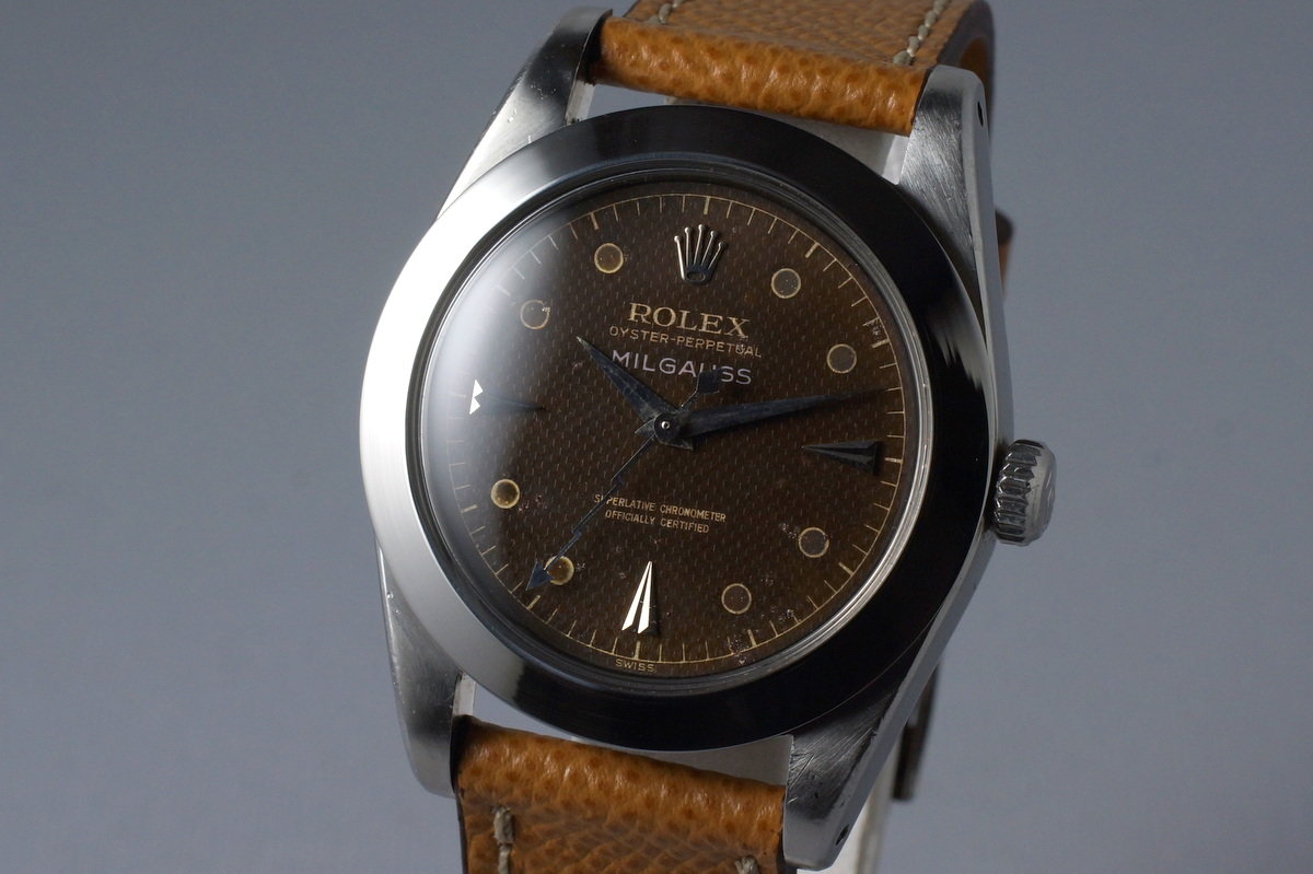 HQ Milton 1958 Rolex Milgauss 6541 Tropical Non Luminous Waffle