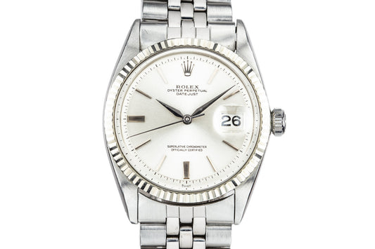 1964 Rolex DateJust 1601 with No Lume Silver Dial