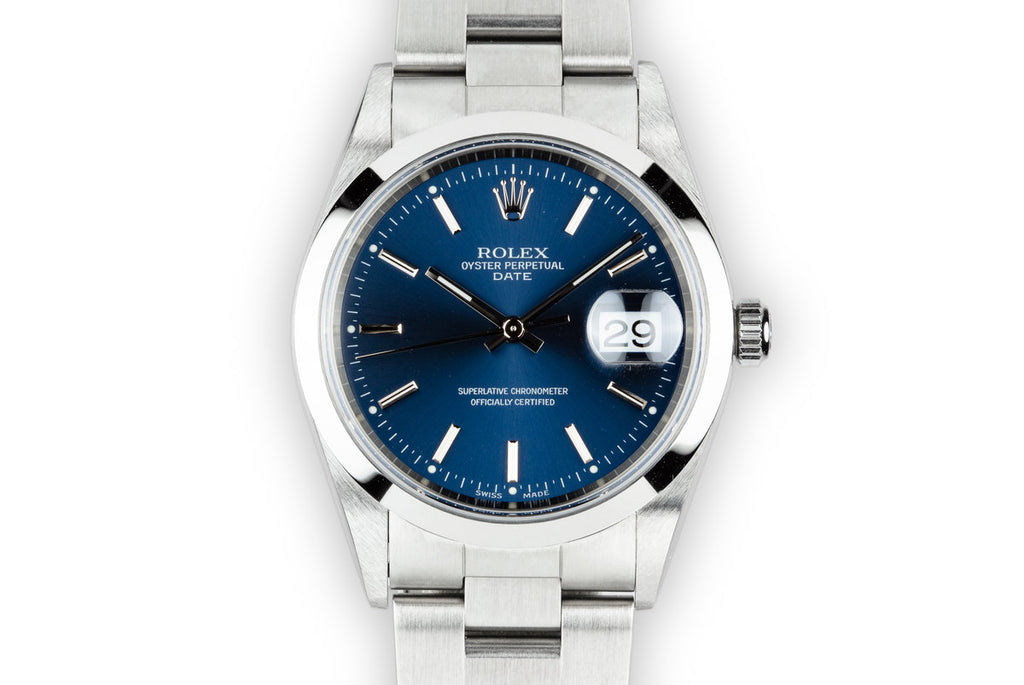 2000 Rolex Date 15200 Blue Dial