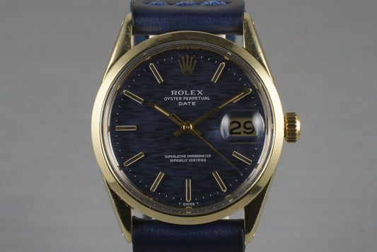 1972 Rolex 14K Gold Shell Date 1550
