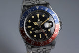 1963 Rolex GMT 1675 PCG Gilt UNDERLINE Dial with RSC Papers