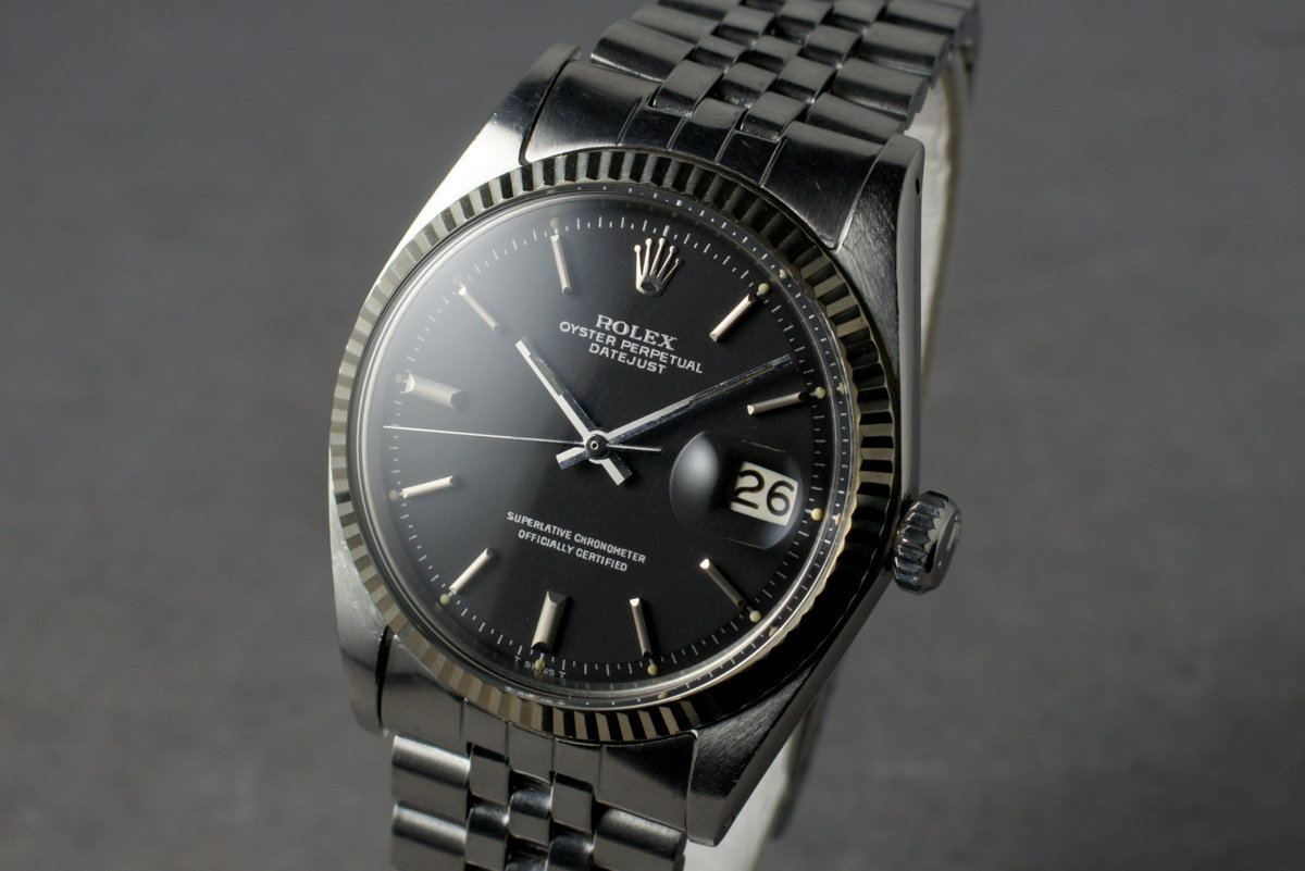 HQ Milton 1968 Rolex 1601 Black Dial DateJust Inventory 2636