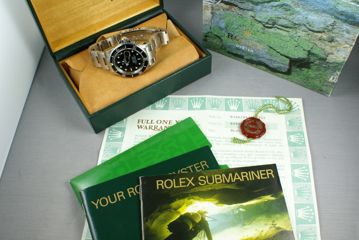 HQ Milton - Rolex Submariner 16610 with box and papers K serial, Inventory  #1398, For Sale