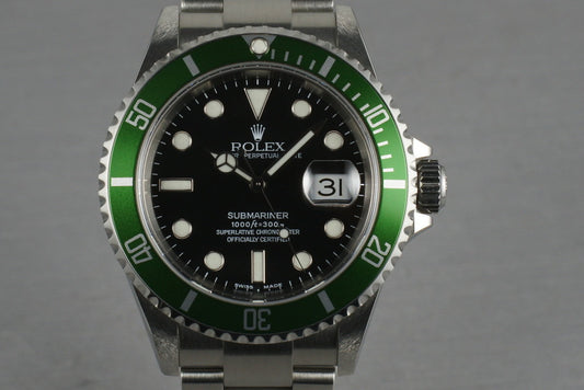 Rolex Green Submariner  16610 LV Mark 1 dial and bezel complete set