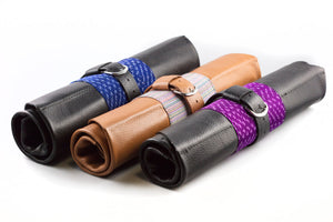 Hand Made Artisan Textile and Leather Watch Rolls