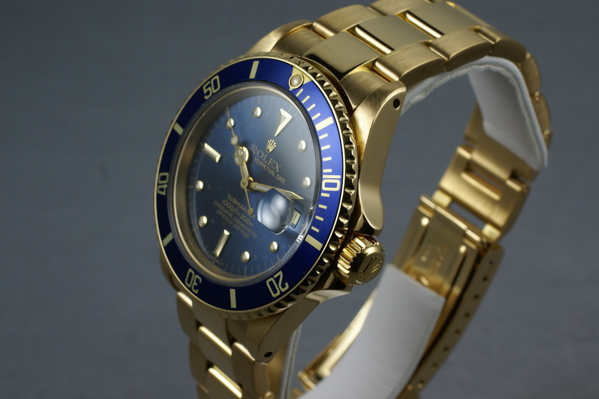 HQ Milton - Submariner 18K 16808 Blue Nipple Dial, Inventory #1220