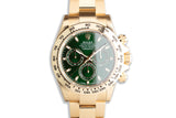 2021 Rolex 18K YG Daytona 116508 Green Dial with Box & Papers