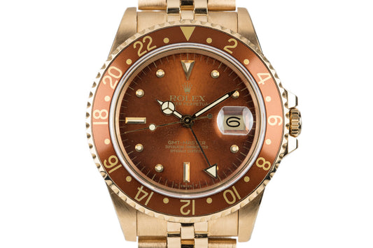 1984 Rolex 18K GMT with Root Beer Nipple Dial