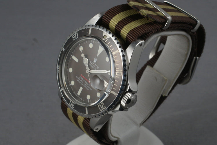 1969 Rolex Red Submariner 1680 Meters First Mark 3 BROWN dial