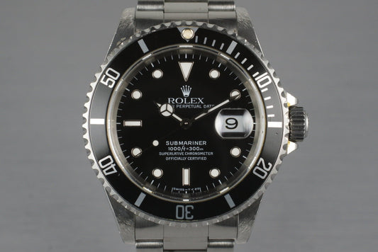 1995 Rolex Submariner 16610 with Box and Papers