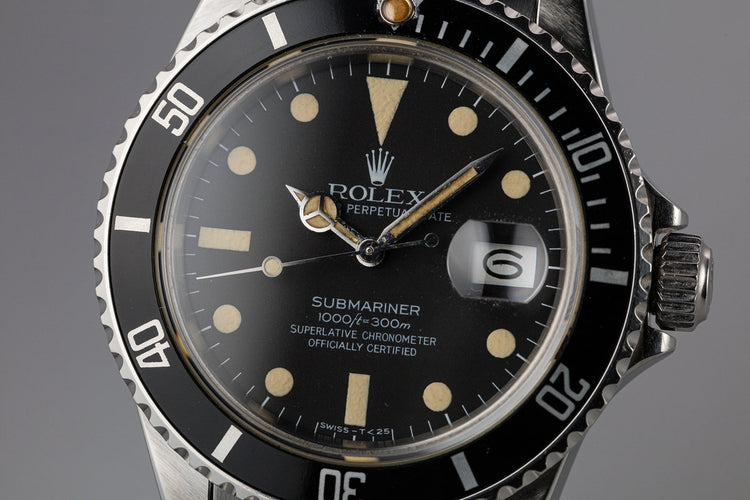 1982 Rolex Submariner 16800 Matte Dial with Papers