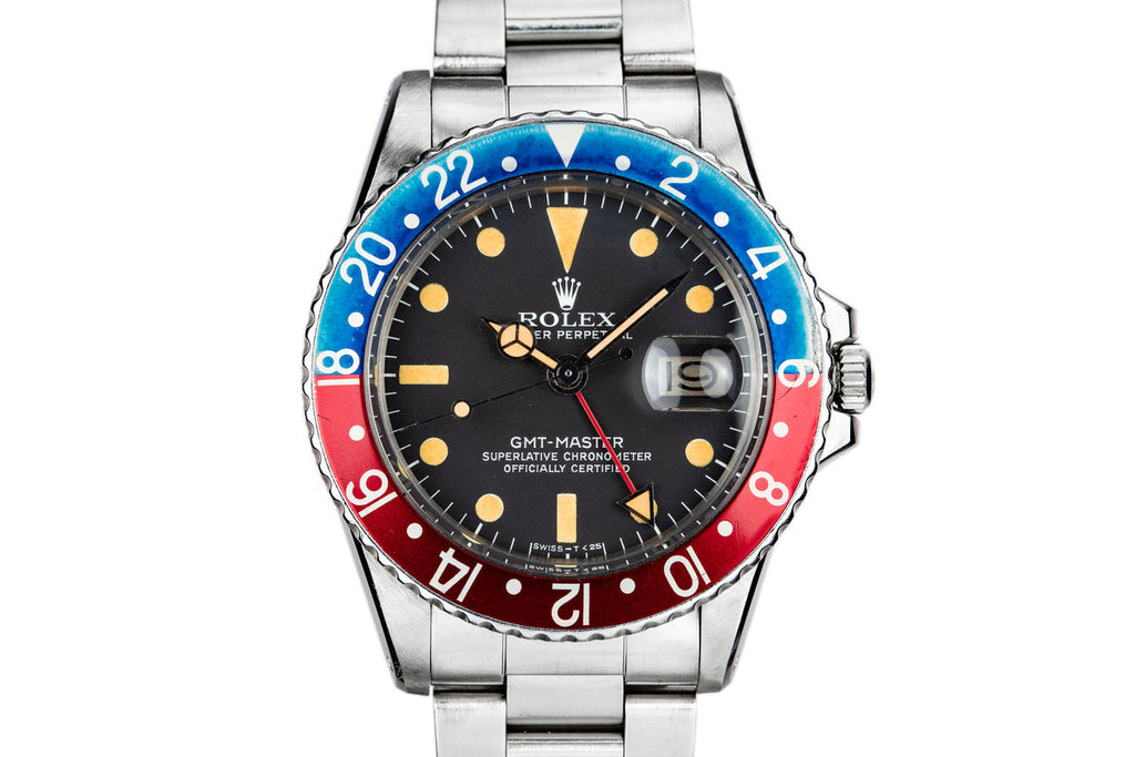 1972 Rolex GMT-Master 1675 with Faded "Pepsi" Bezel Insert