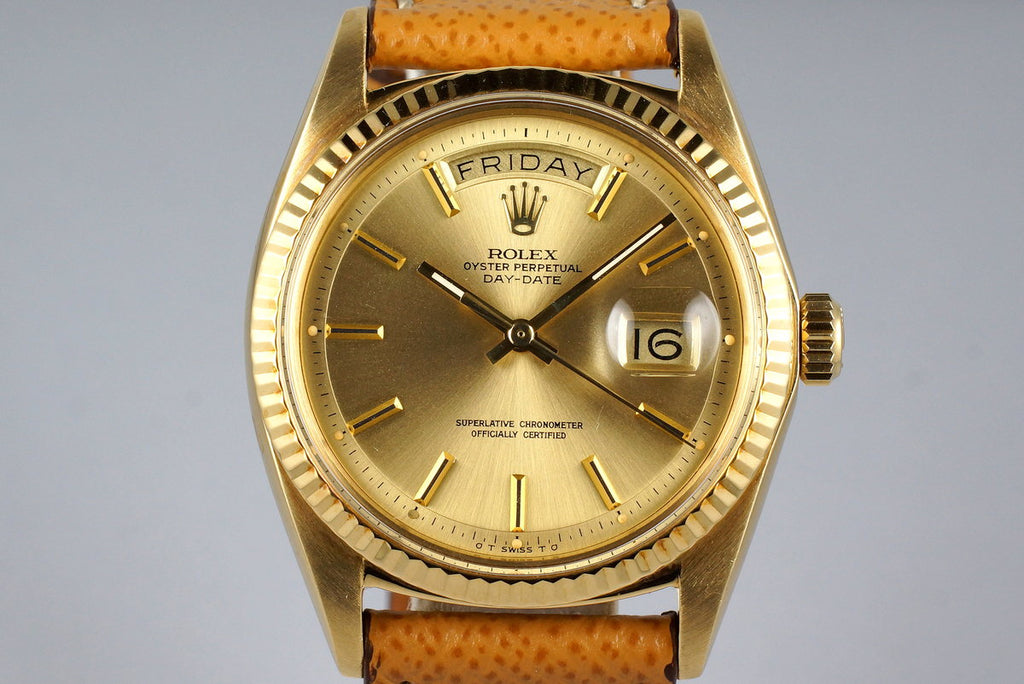 1972 Rolex YG Day-Date 1803 Champagne Sigma Dial