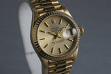 1984 Rolex 18K Ladies DateJust President 69178 with Tapestry Dial